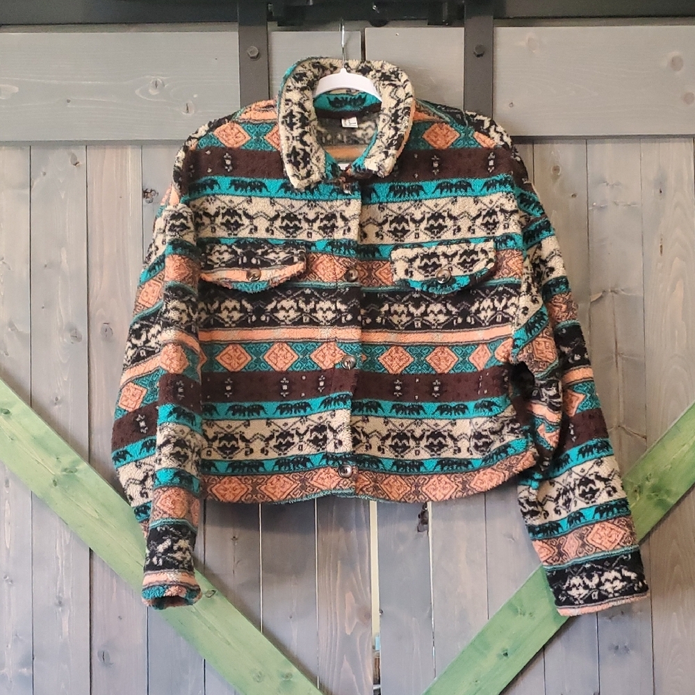 Patterned Women's Jacket - Multicolor